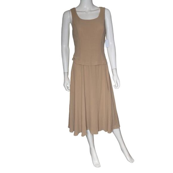 Jessica Howard Women's Soutache Jacket & Jewel-Neck Midi Dress Toffee Sz 6 - Picture 7 of 13